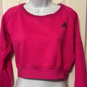 Adidas Aktiv hot pink cropped sweatshirt